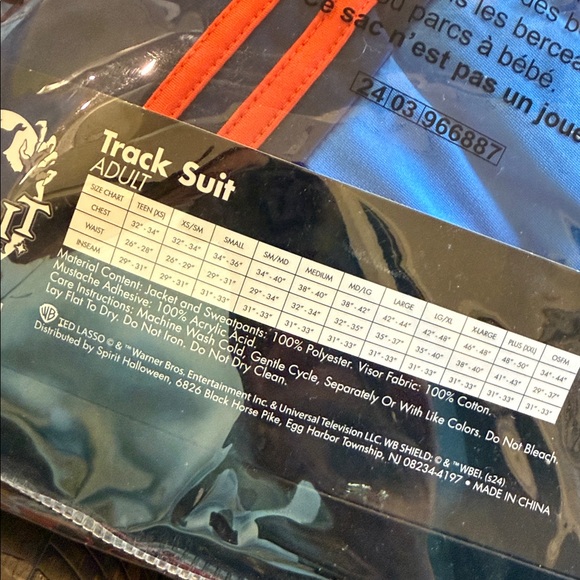 Ted Lasso Track Suit Costume Size XL - Picture 6 of 6